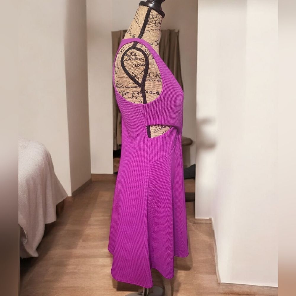 She + Sky Purple Open Side Dress Sz L - Picture 2 of 4
